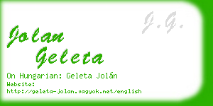 jolan geleta business card